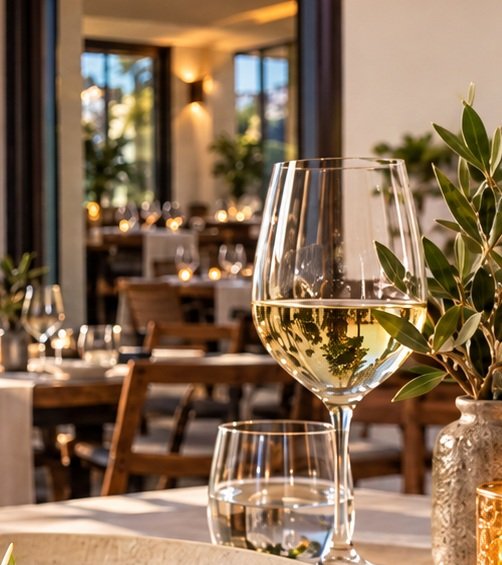 Dida table detail with wine